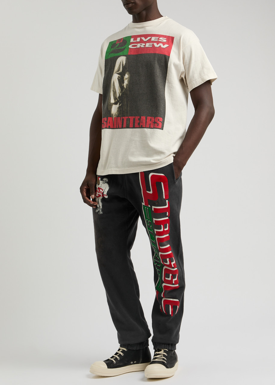 Denim Tears Struggle printed cotton sweatpants - 4