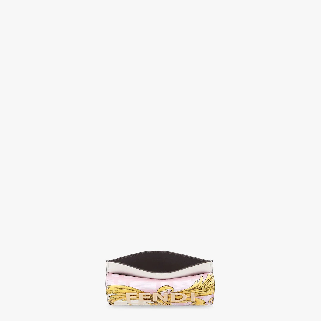 Fendace card holder in multicolor fabric - 4
