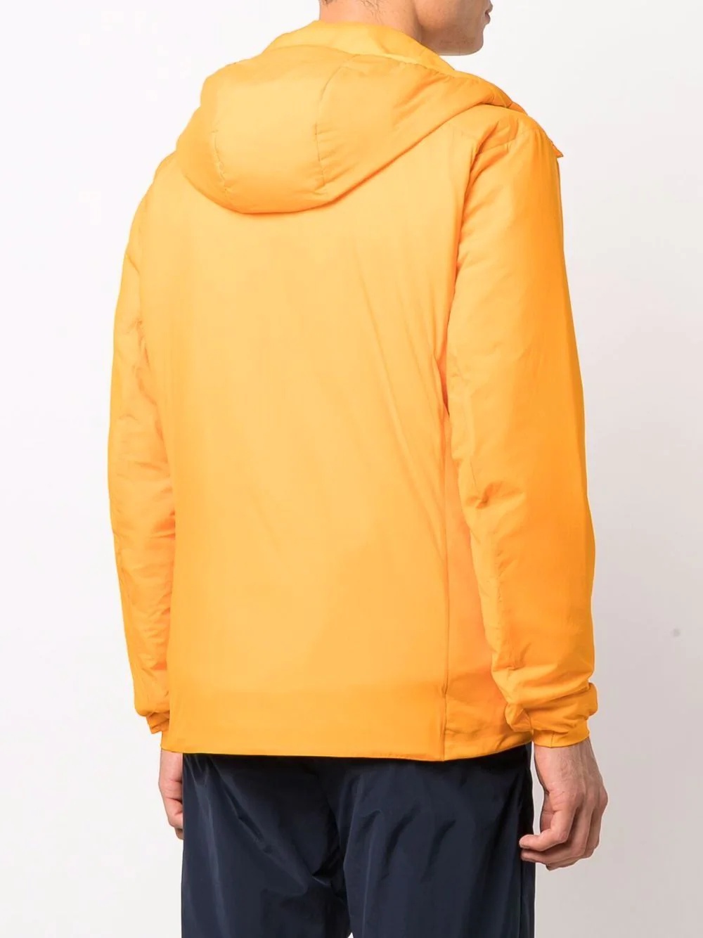 orange hooded zip-up jacket - 4