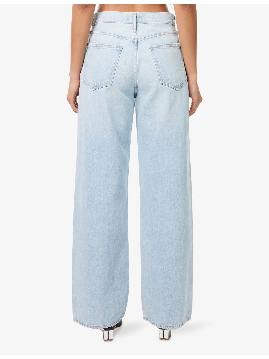 Low Slung Baggy Wide-Leg Denim Jeans - 4