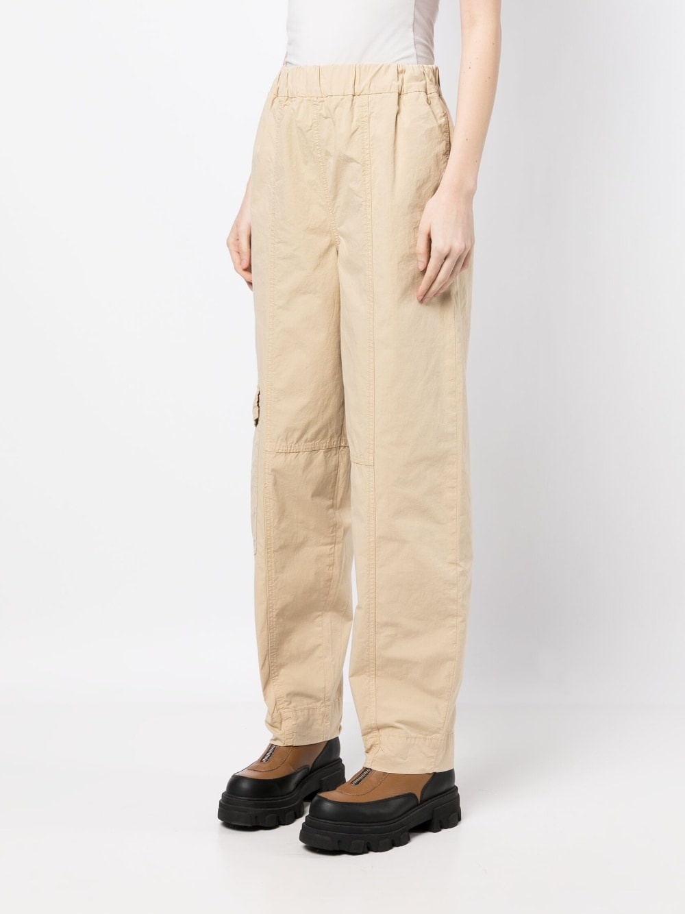 straight-leg organic cotton trousers - 3