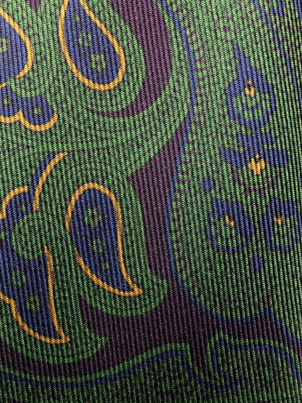 paisley embroidered silk tie - 2