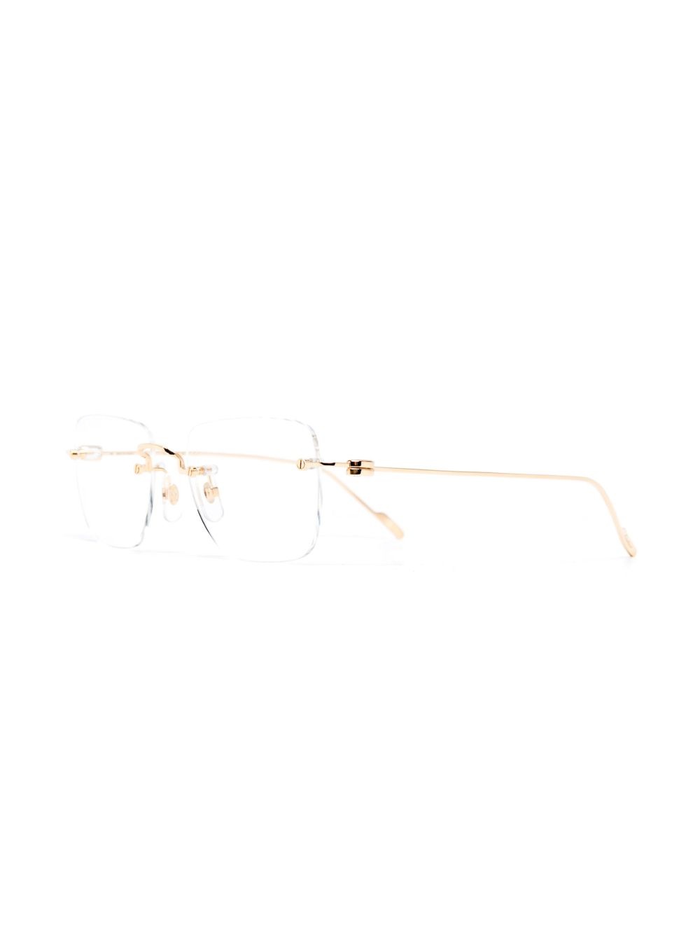 18kt gold Double C Décor square optical glasses - 2