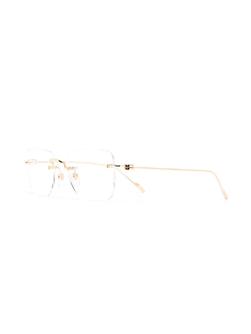 Cartier 18kt gold Double C Décor square optical glasses outlook