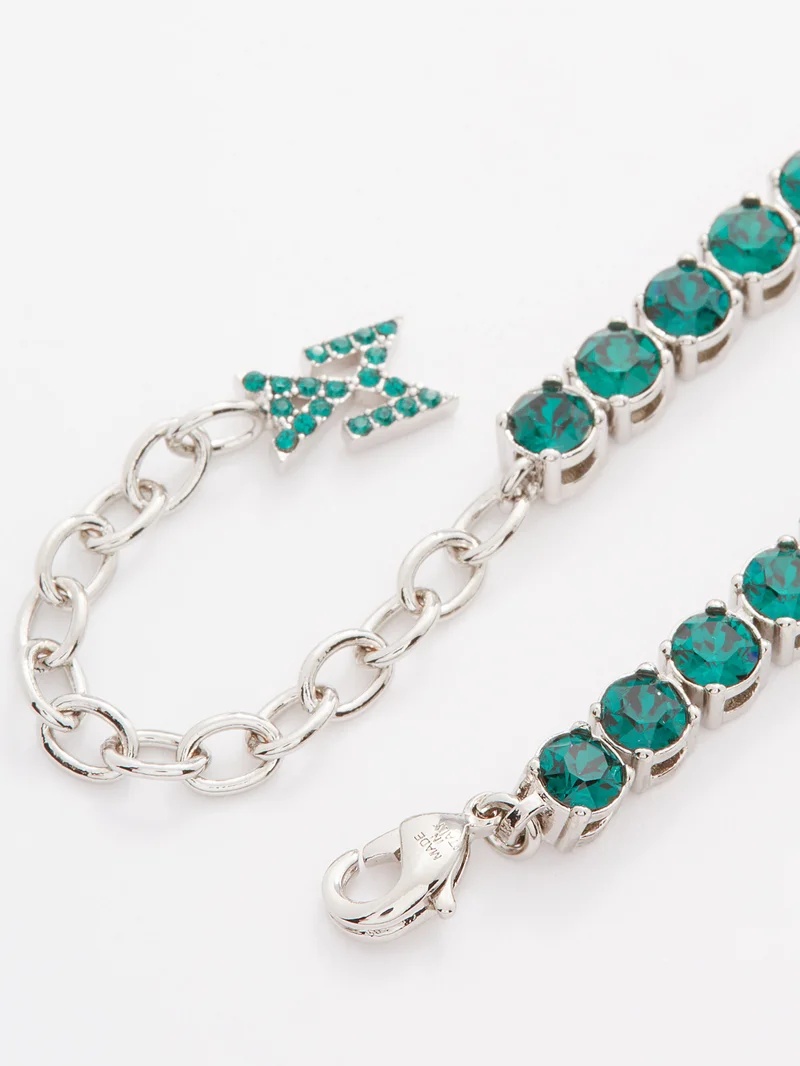 Crystal-embellished tennis necklace - 6
