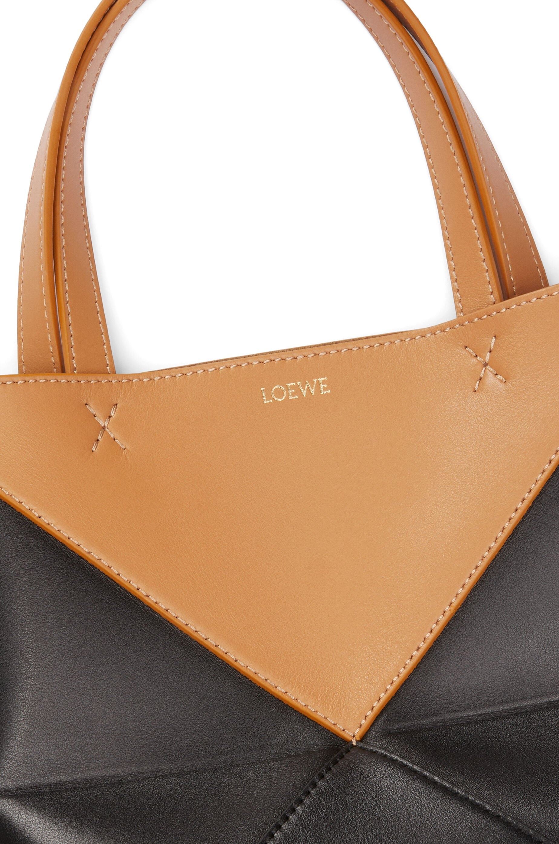 Mini Puzzle Fold Tote in shiny calfskin - 10