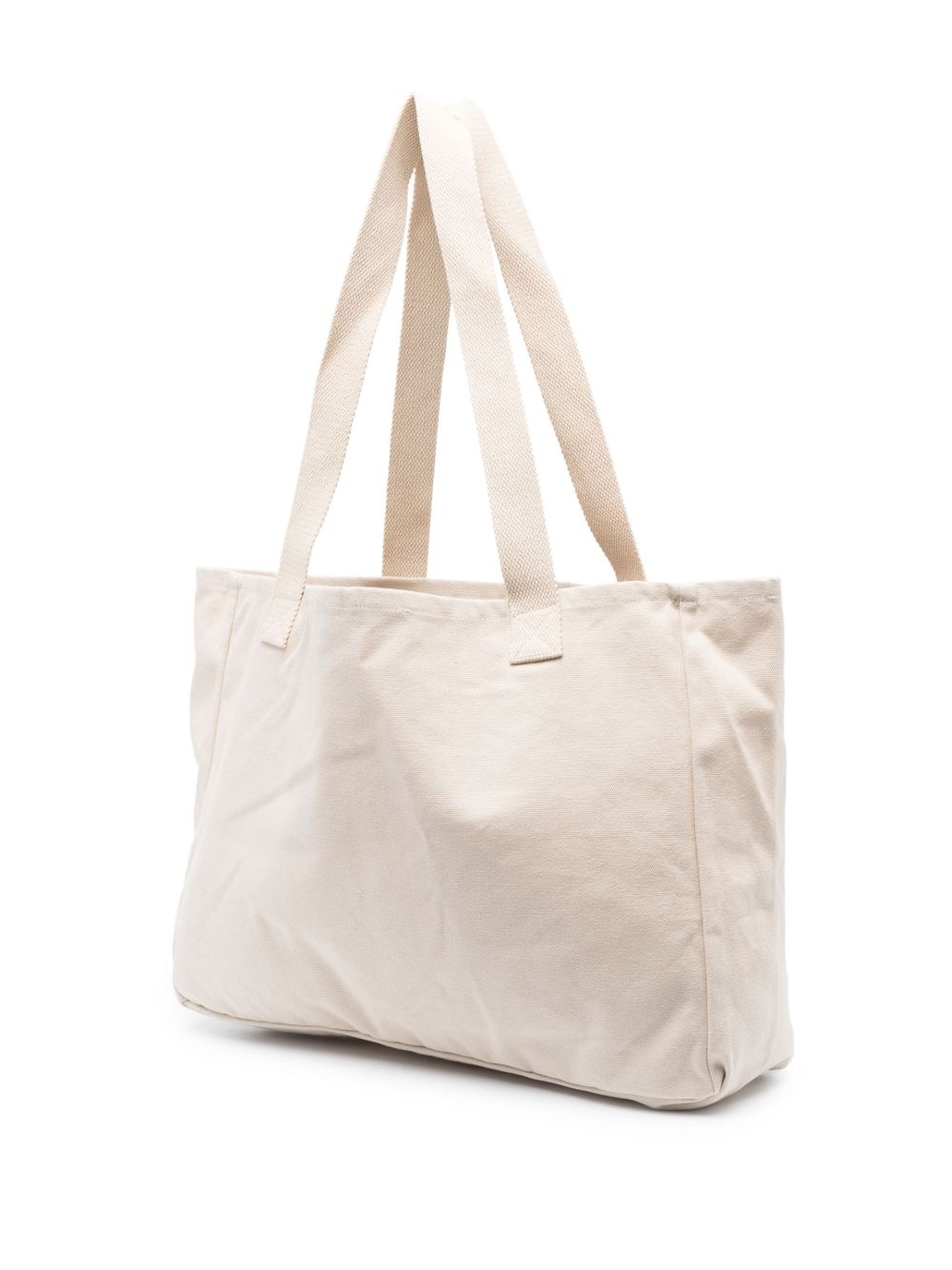 logo-embellished organic-cotton tote bag - 3