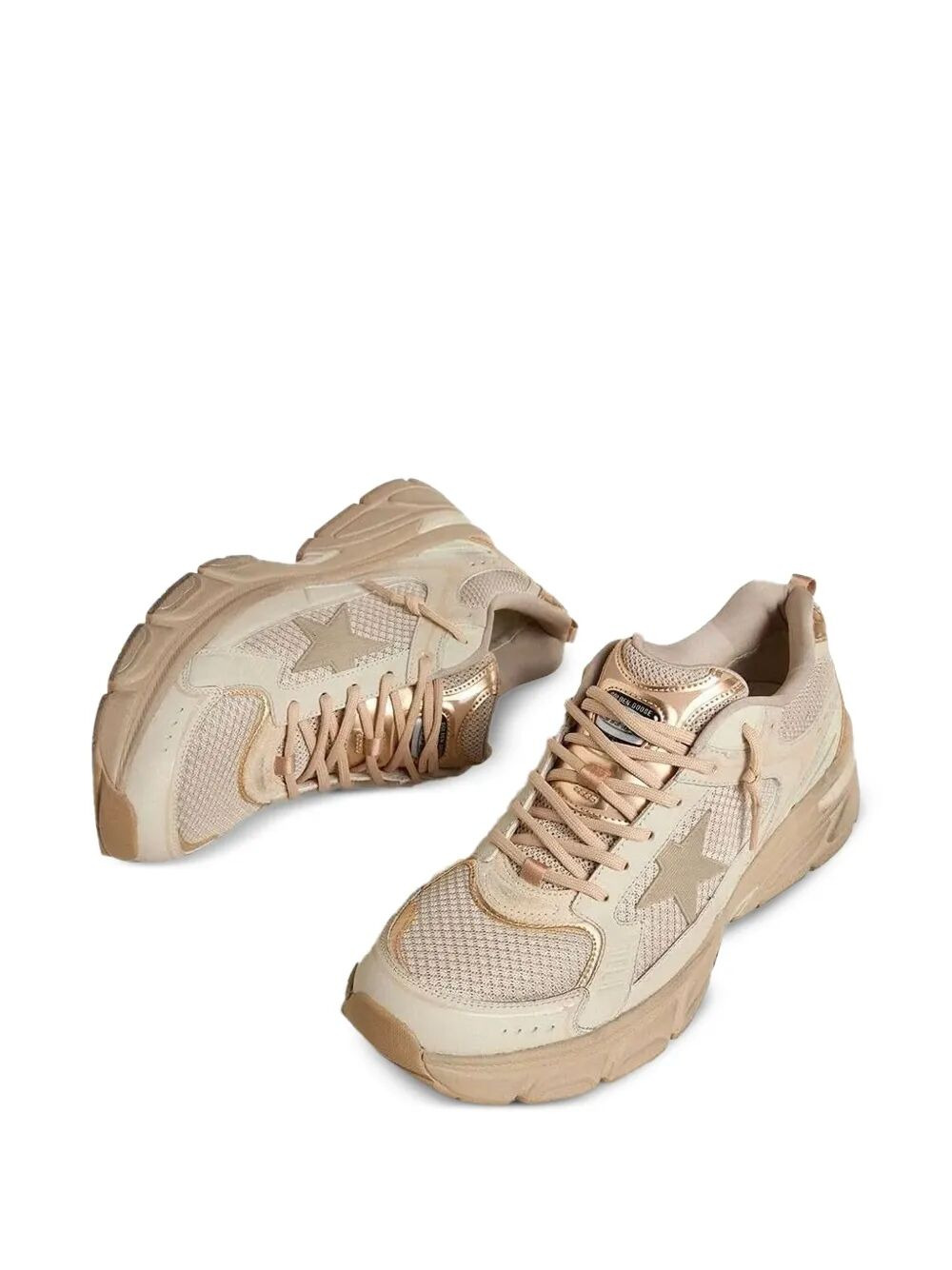 Golden Goose Women "Lightstar" Net Leather And Suede Upper Tpu Star Net Heel - 4