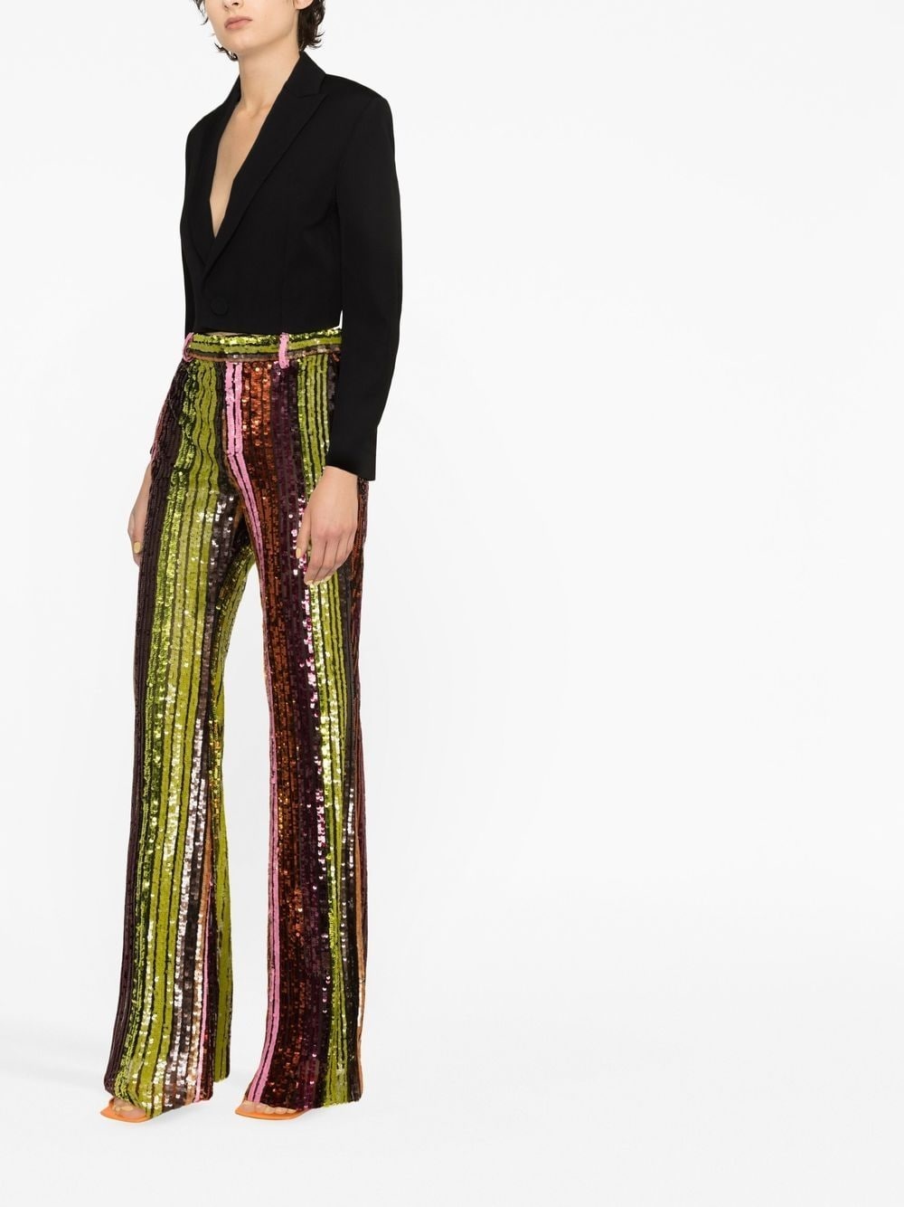 single-breasted cropped blazer - 3