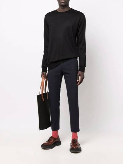 Paul Smith Signature Stripe-trimmed wool jumper outlook