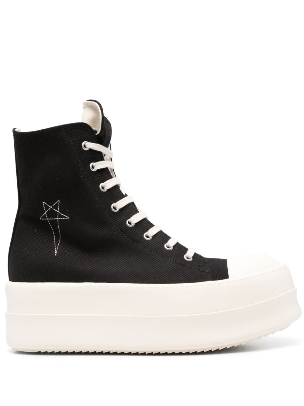 eyelet-detailing contrasting-toecap sneakers - 1