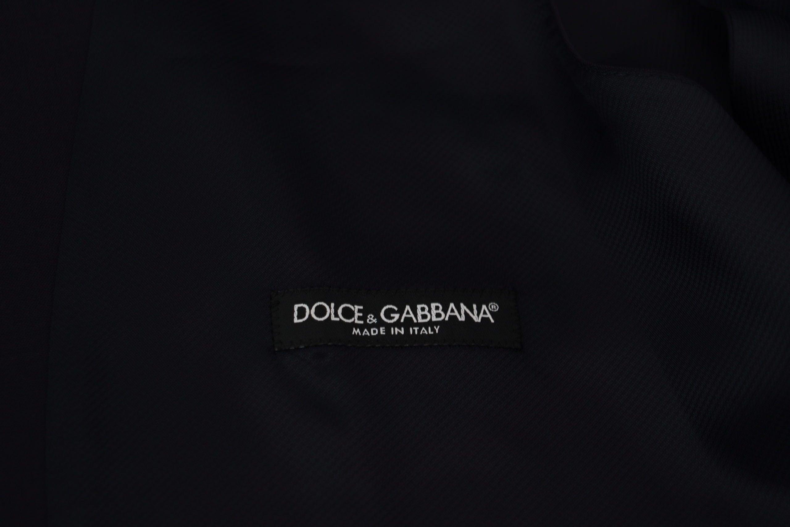 Dolce & Gabbana Dark Blue Wool Stretch Waistcoat Formal Vest - 7