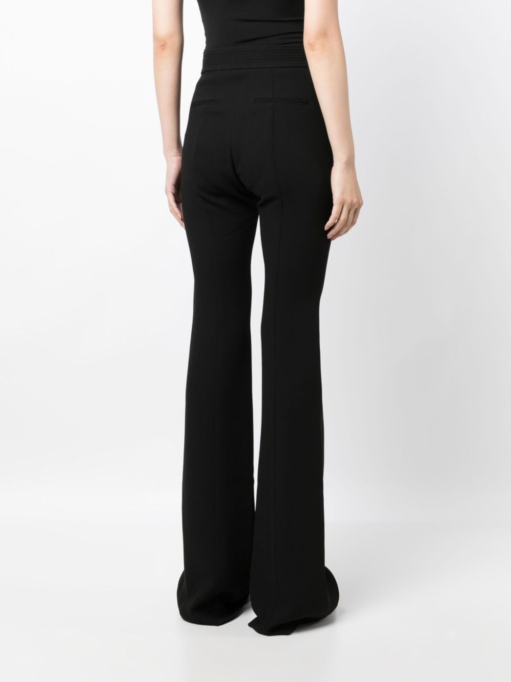 high-waisted flared trousers - 4