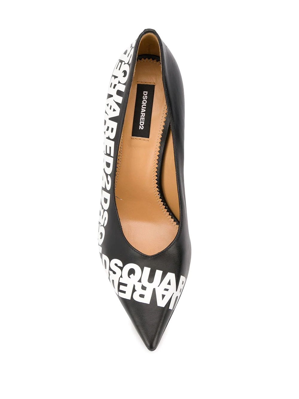 logo print pumps - 4