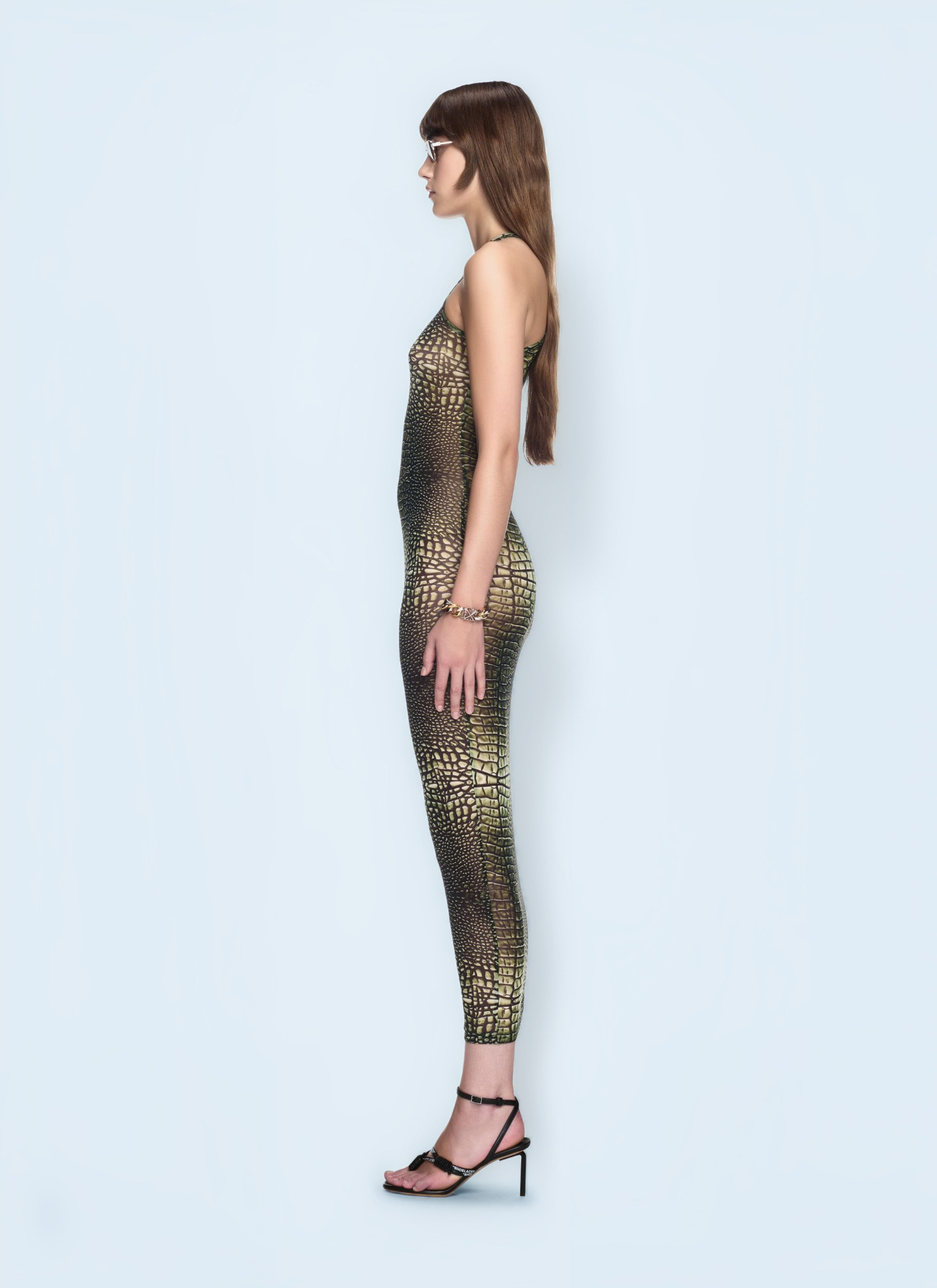 Crocodile Mesh Racer Dress - 2
