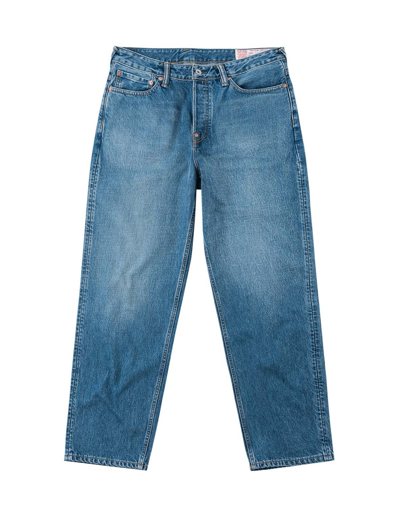 EVISU Light-washed Seagull Print Relax Fit Jeans #2030 outlook