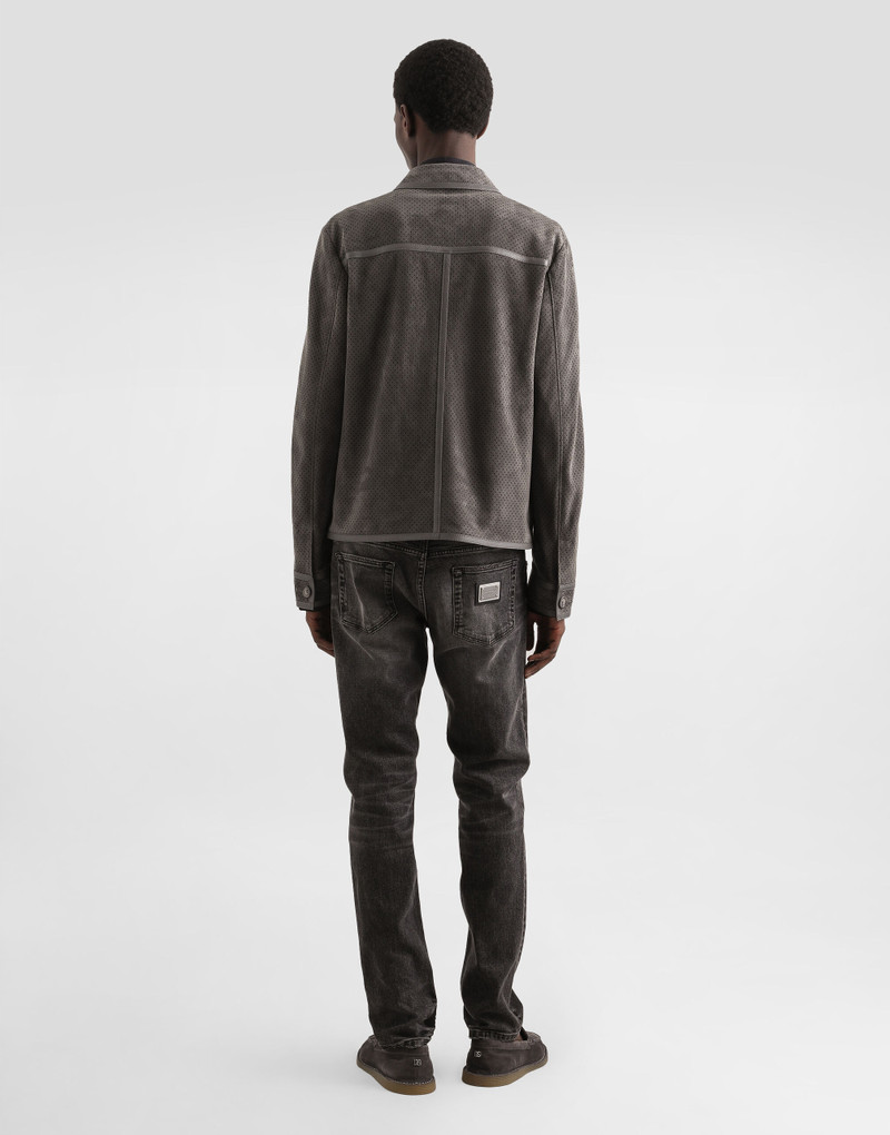 Perforated lambskin jacket 3