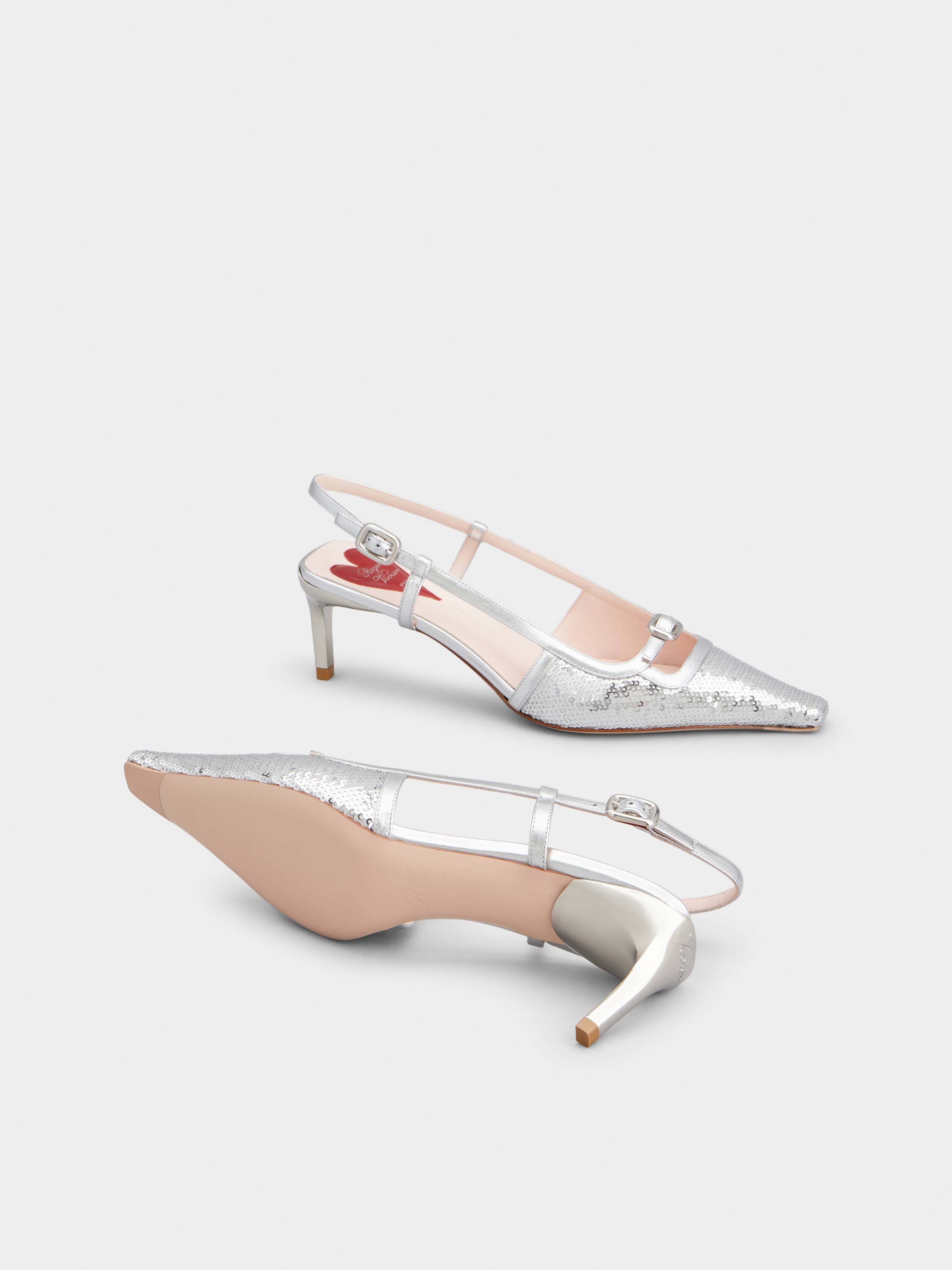 Viv' Canard Slingback Pumps in Fabric - 6