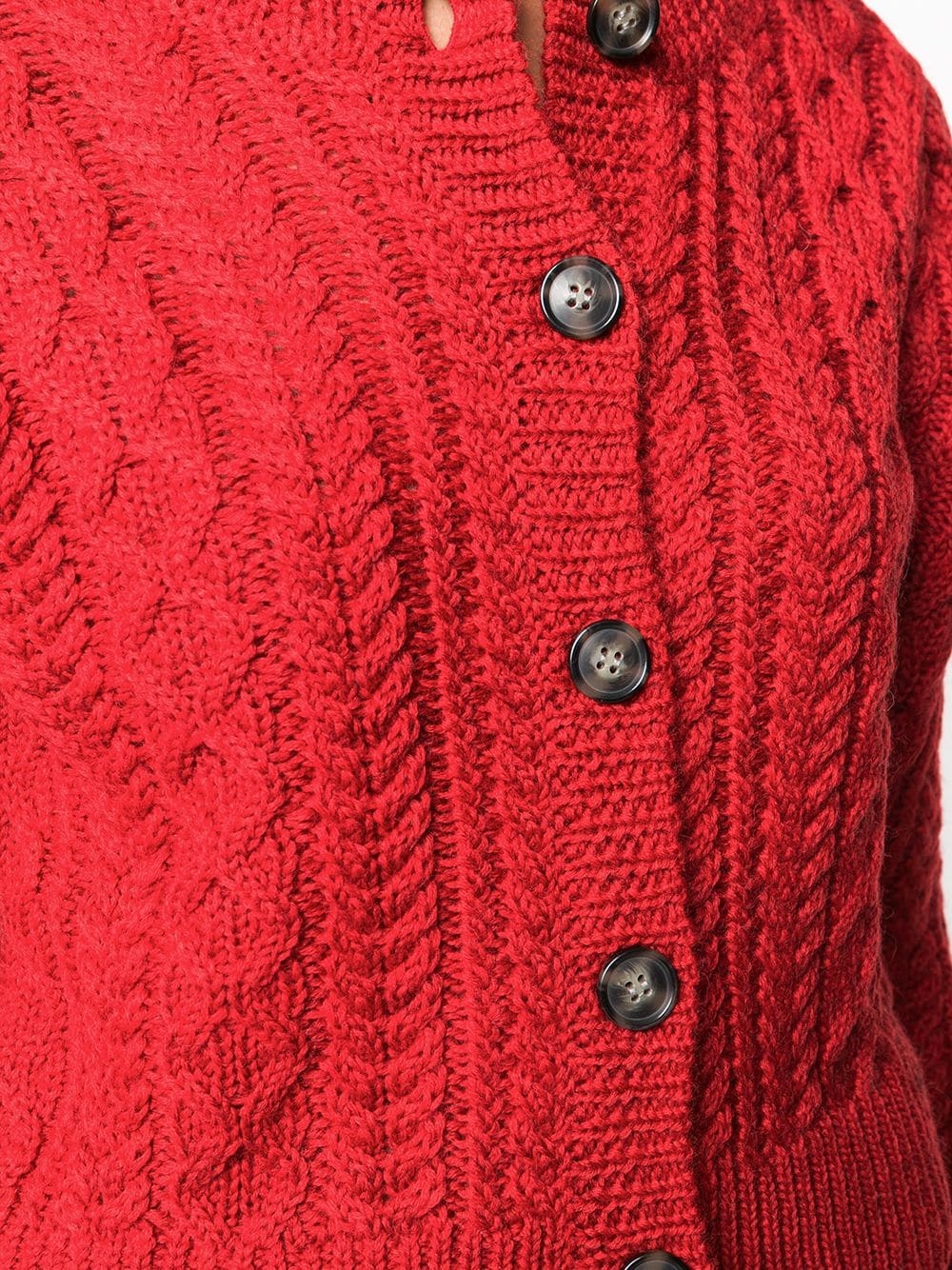 cable knit cardigan - 5