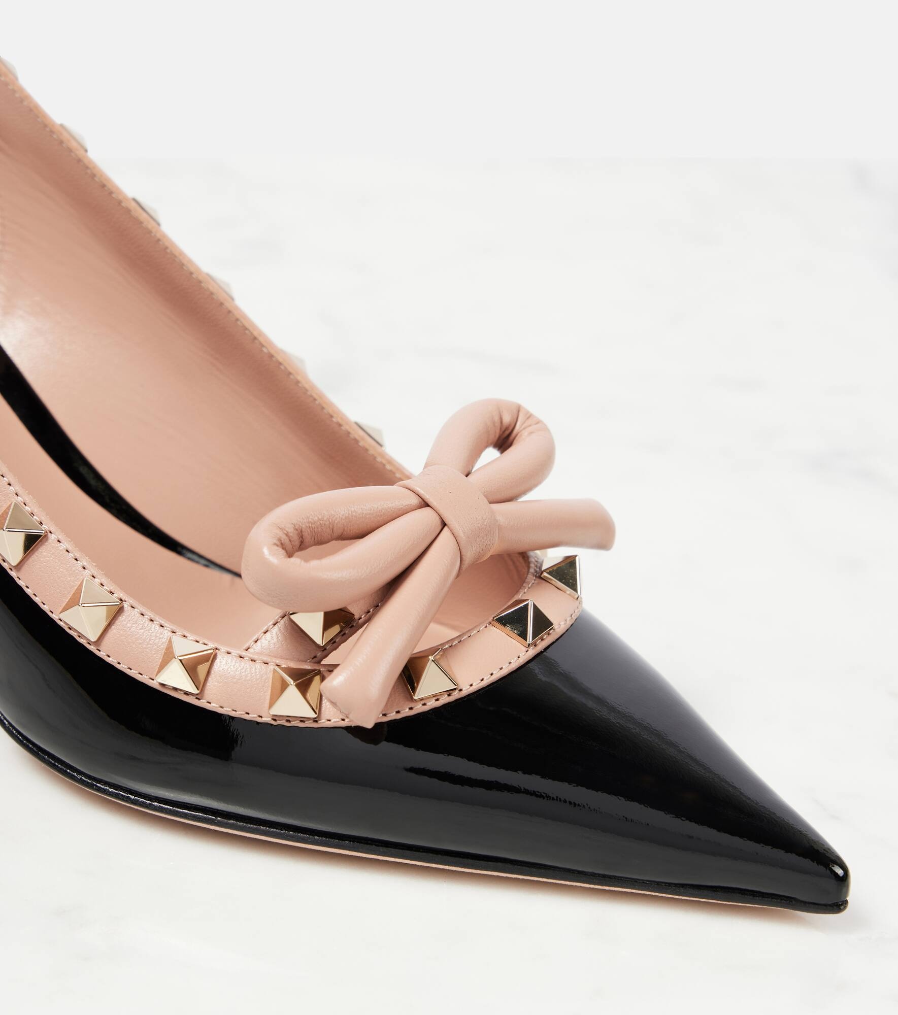 Rockstud Bow 60 leather slingback pumps - 5