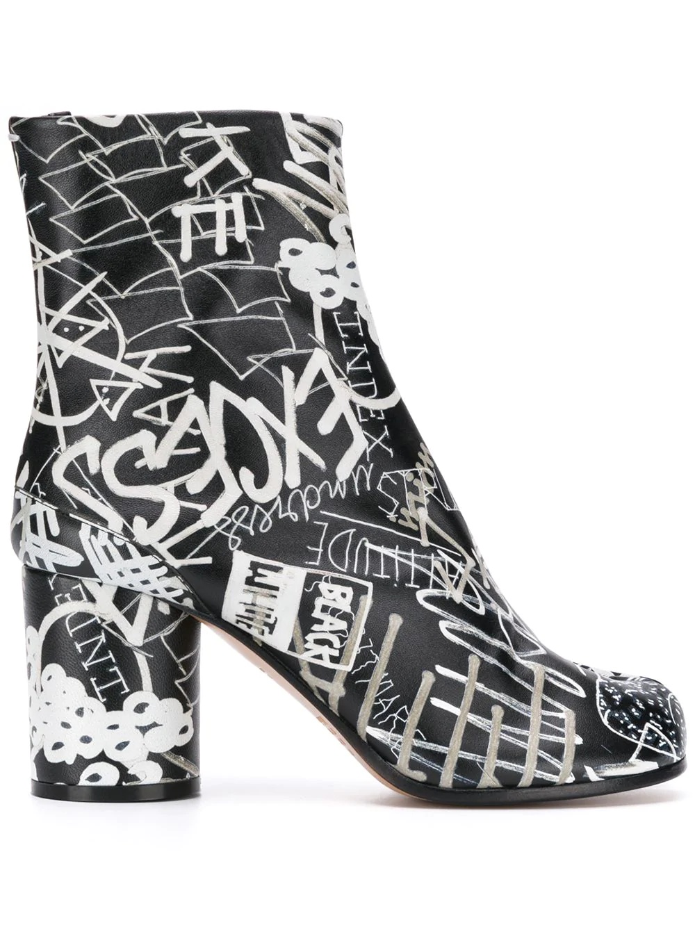 graphic print 80mm Tabi ankle boots - 1