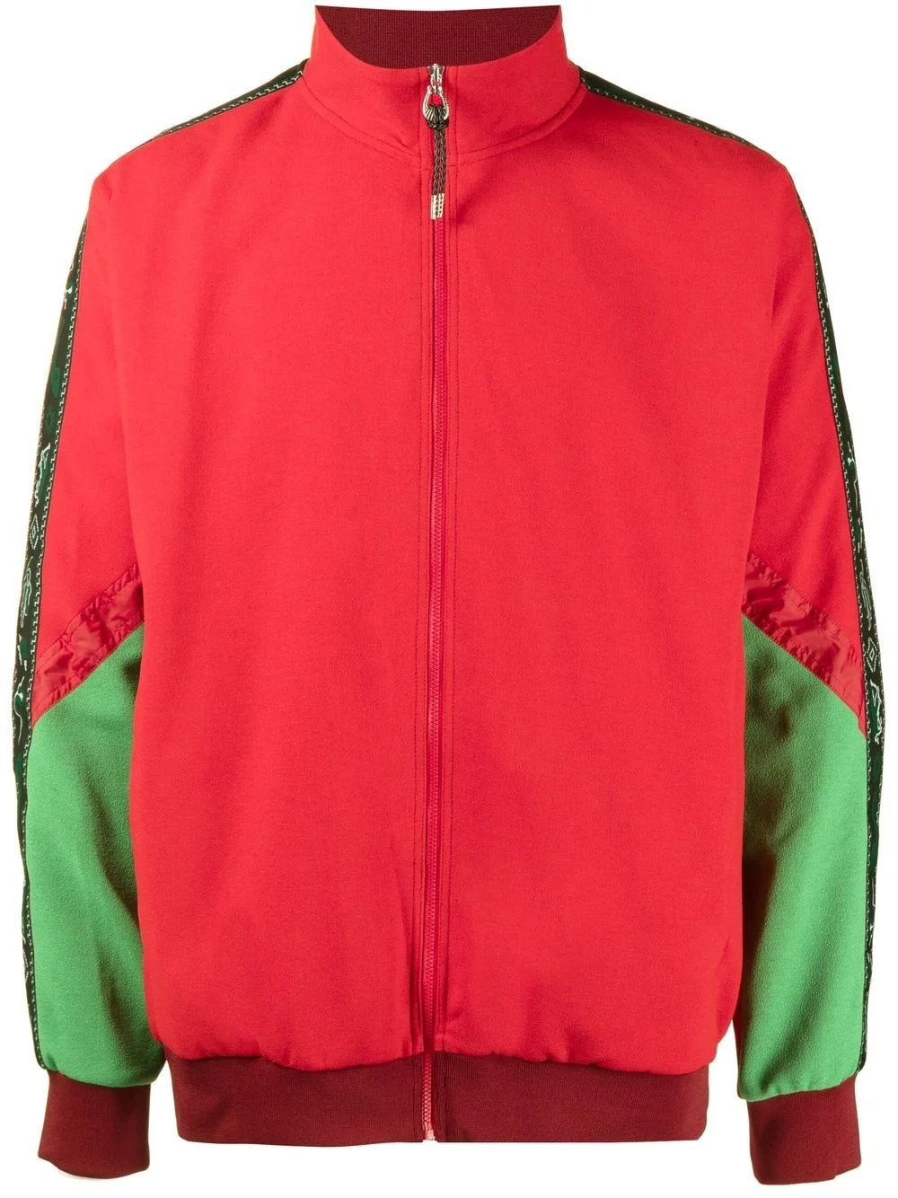 colour-block half-zip jumper - 1