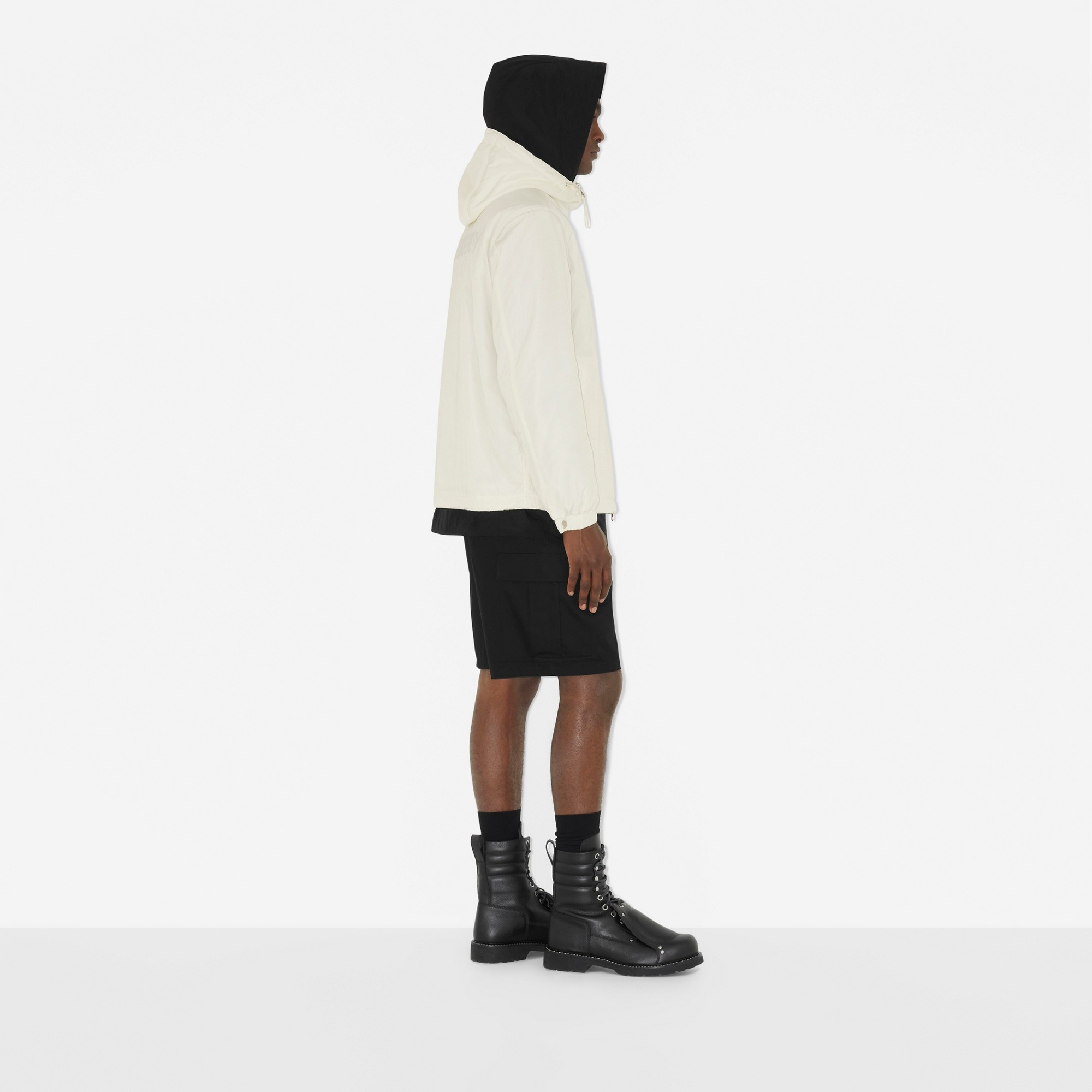 Logo Print Nylon Hooded Jacket - 3