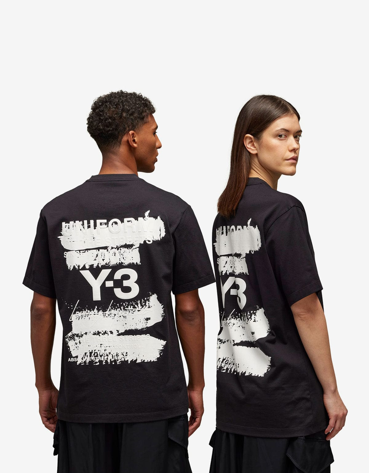 Y-3 Black Graphic Print T-Shirt - 10