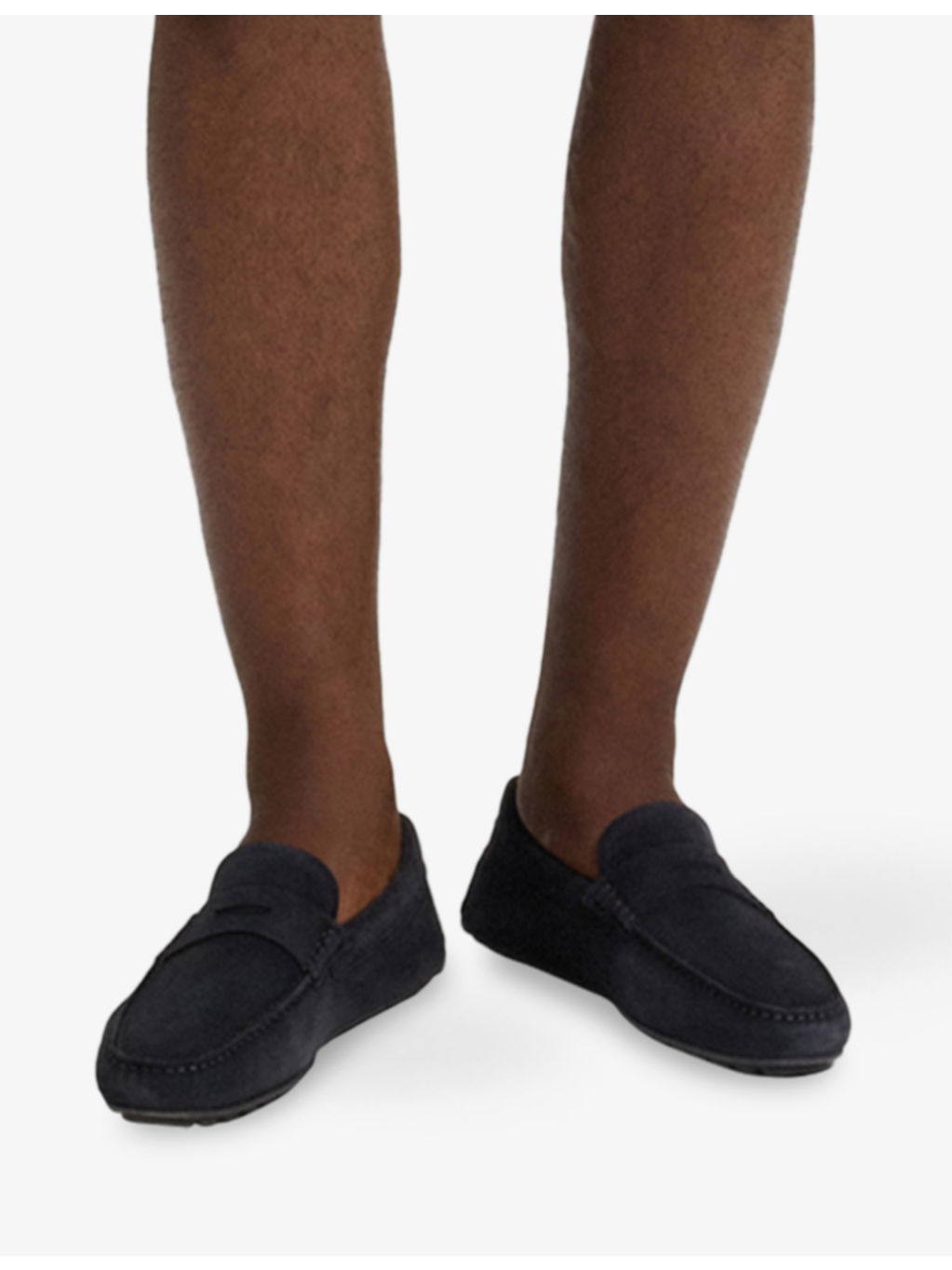 Penny-Detail Suede Loafers - 5