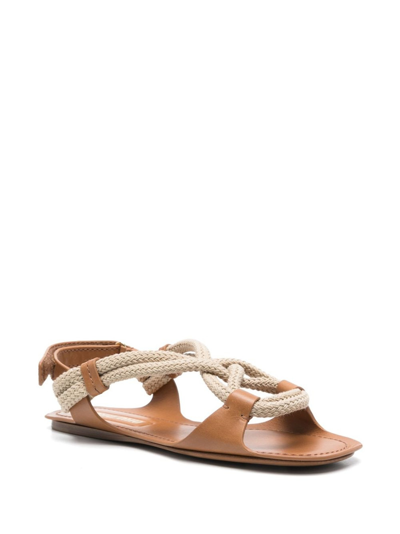 Miu Miu cord-detail flat sandals outlook