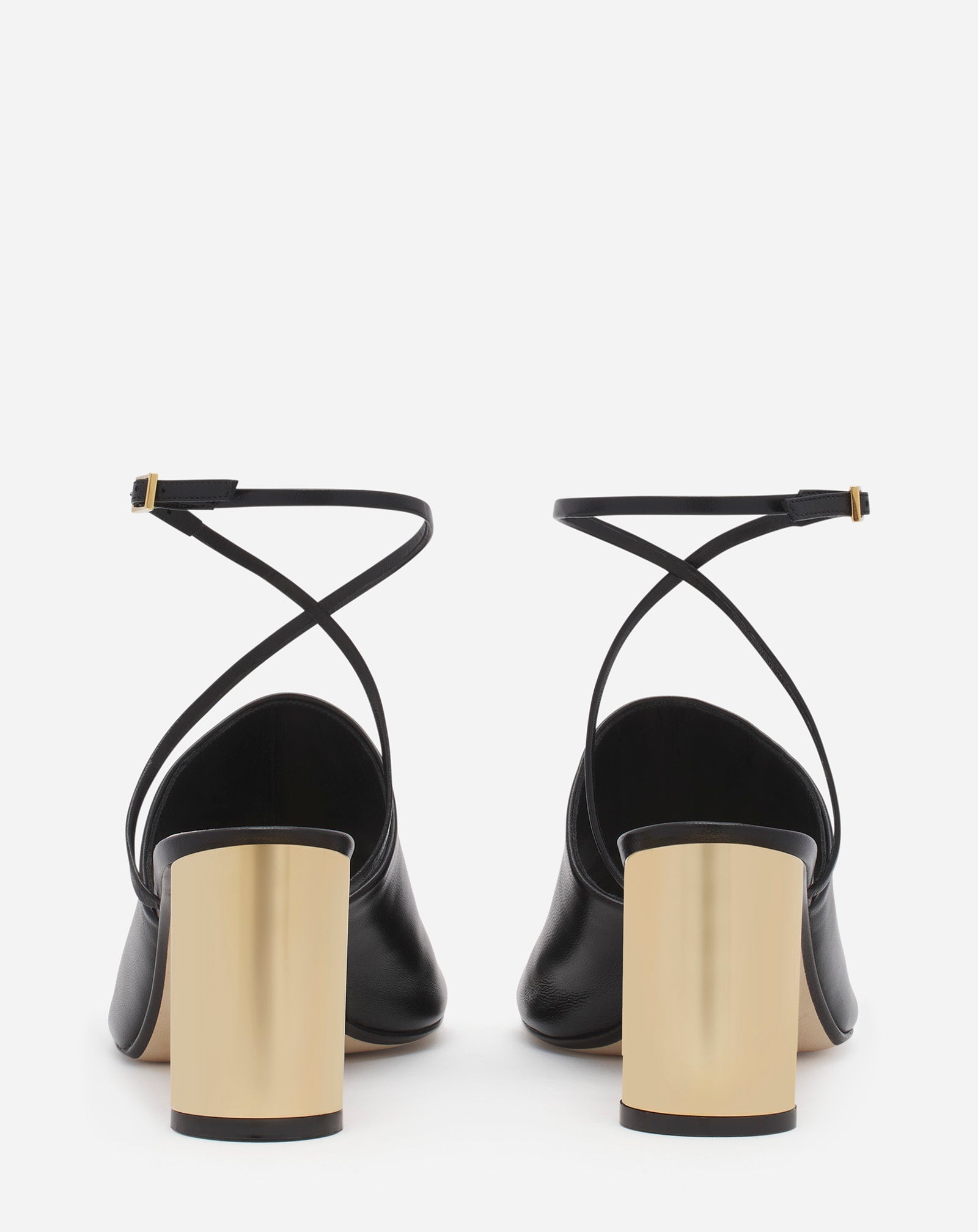 LEATHER SEQUENCE BY LANVIN CHUNKY HEELED SANDALS - 3