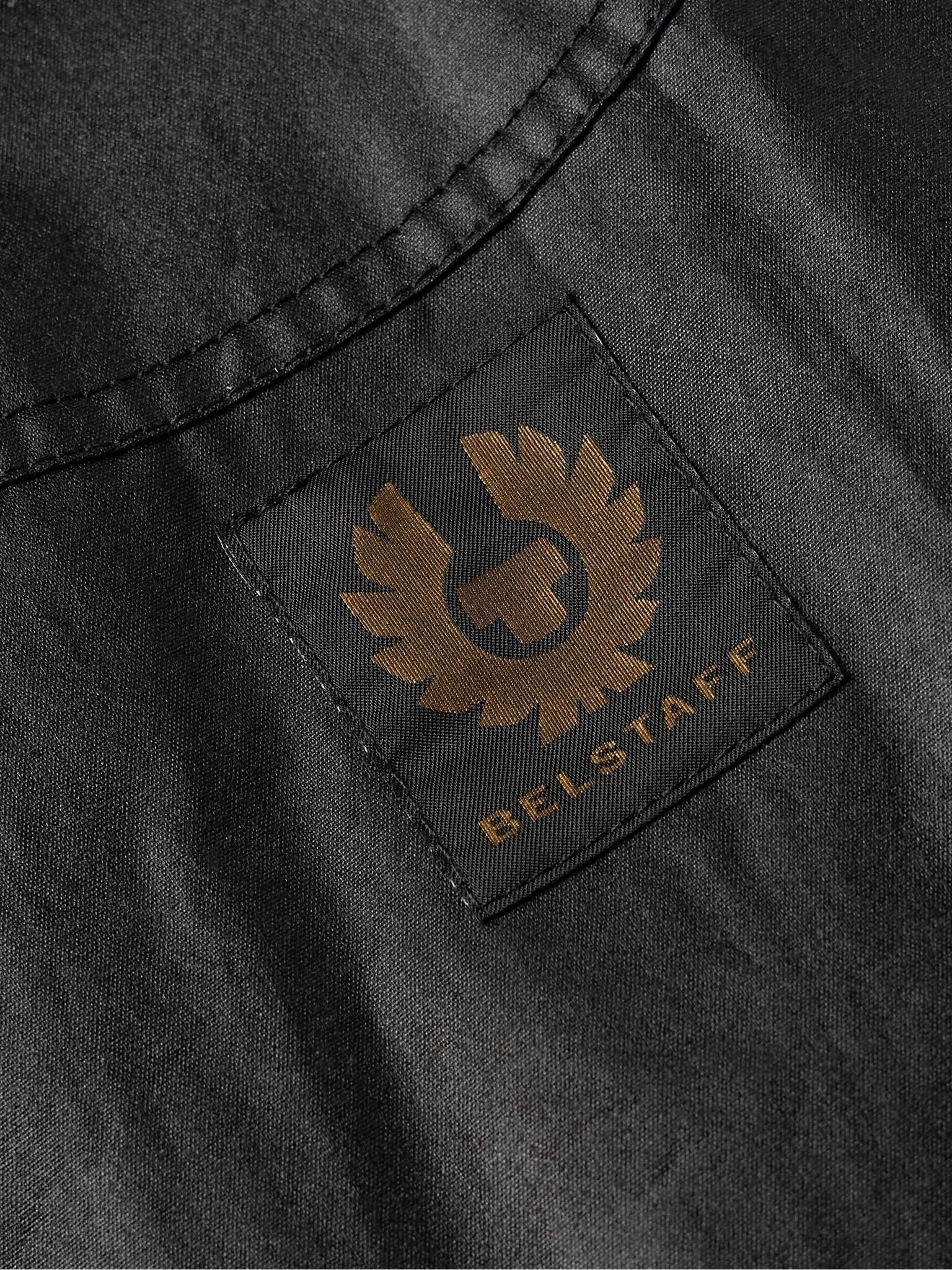 Belstaff Trailmaster Belted Logo-Appliquéd Waxed-Cotton Jacket | REVERSIBLE