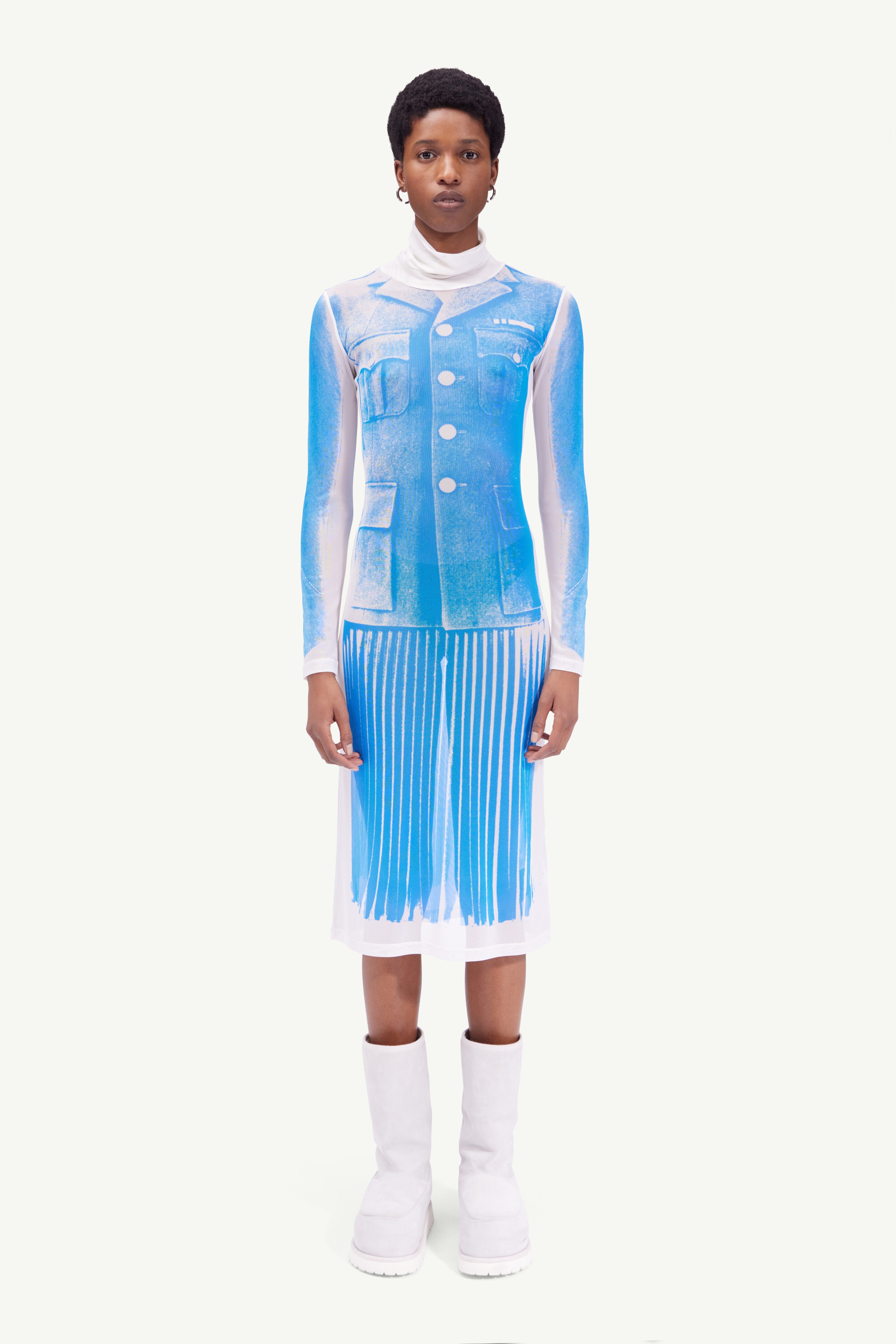 Trompe-l'œil jersey dress - 2