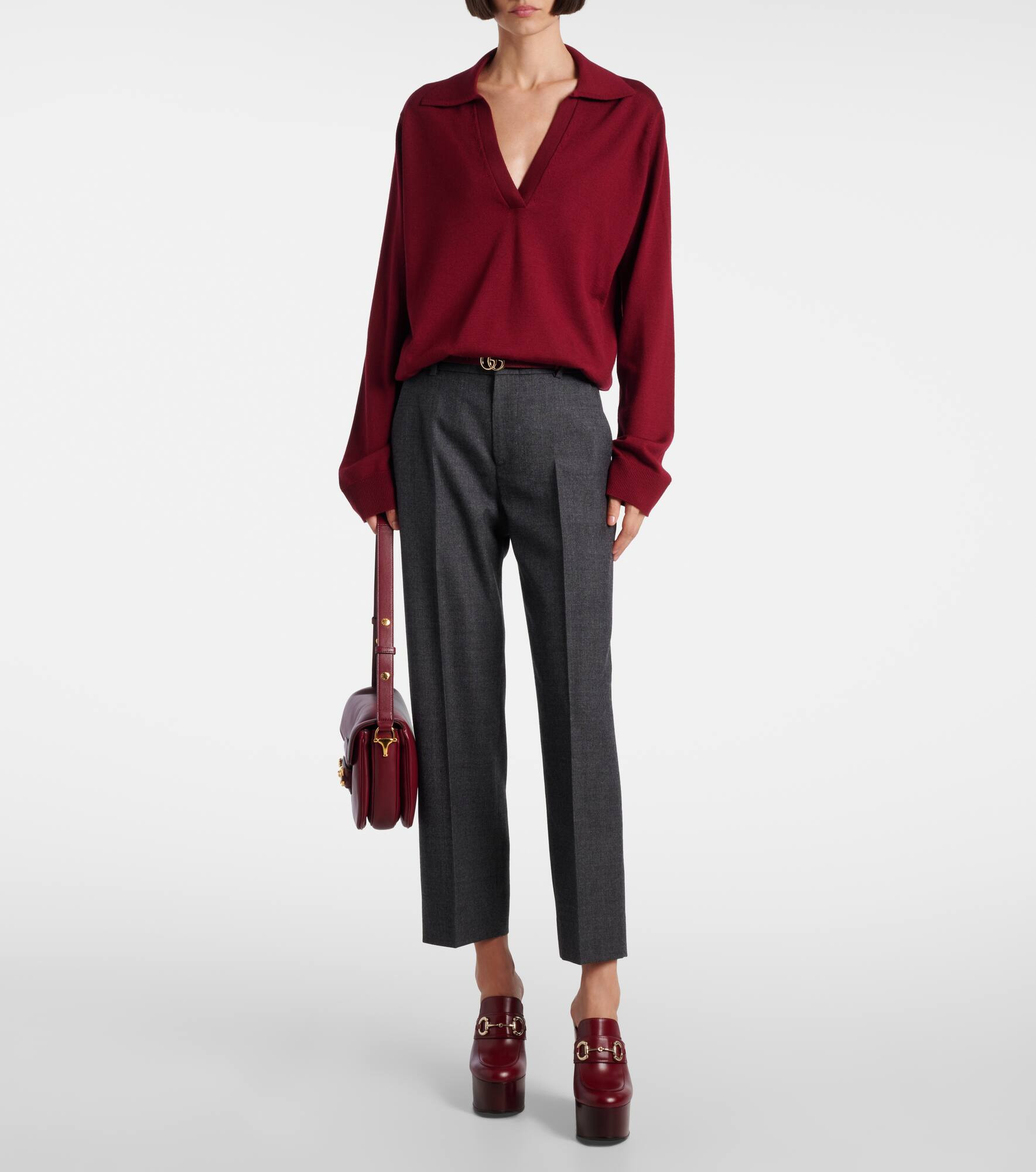 Wool straight pants - 2
