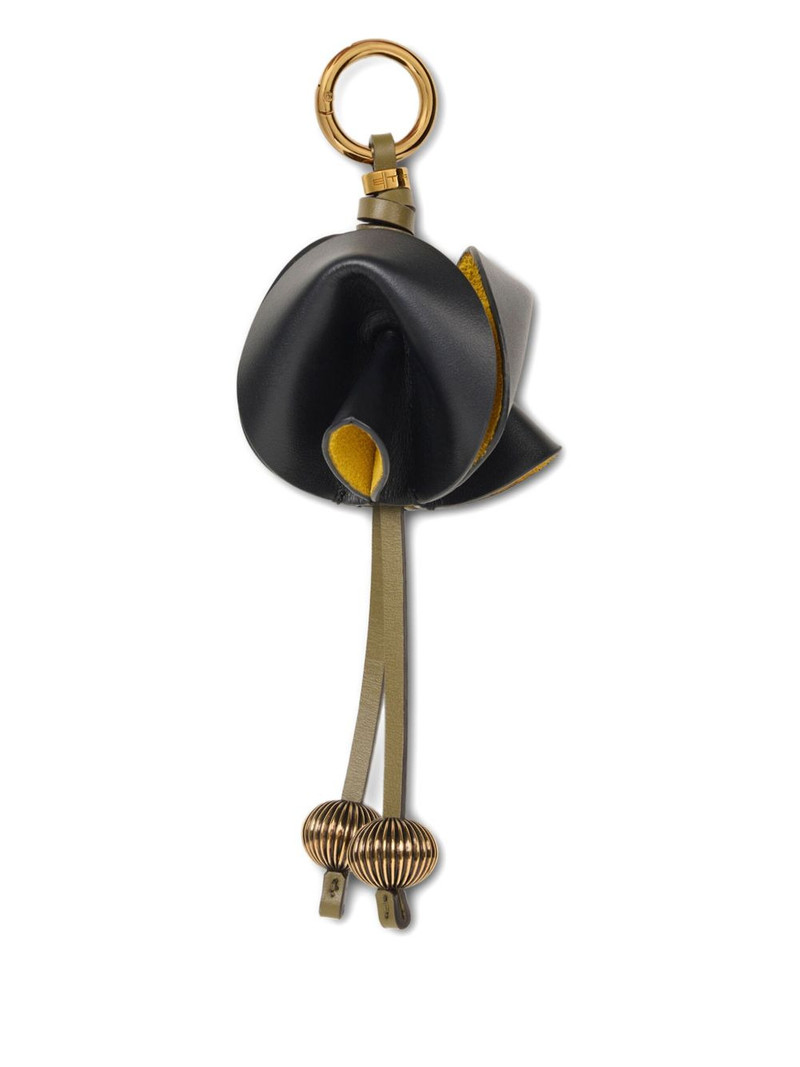 flower-shaped leather charm 1