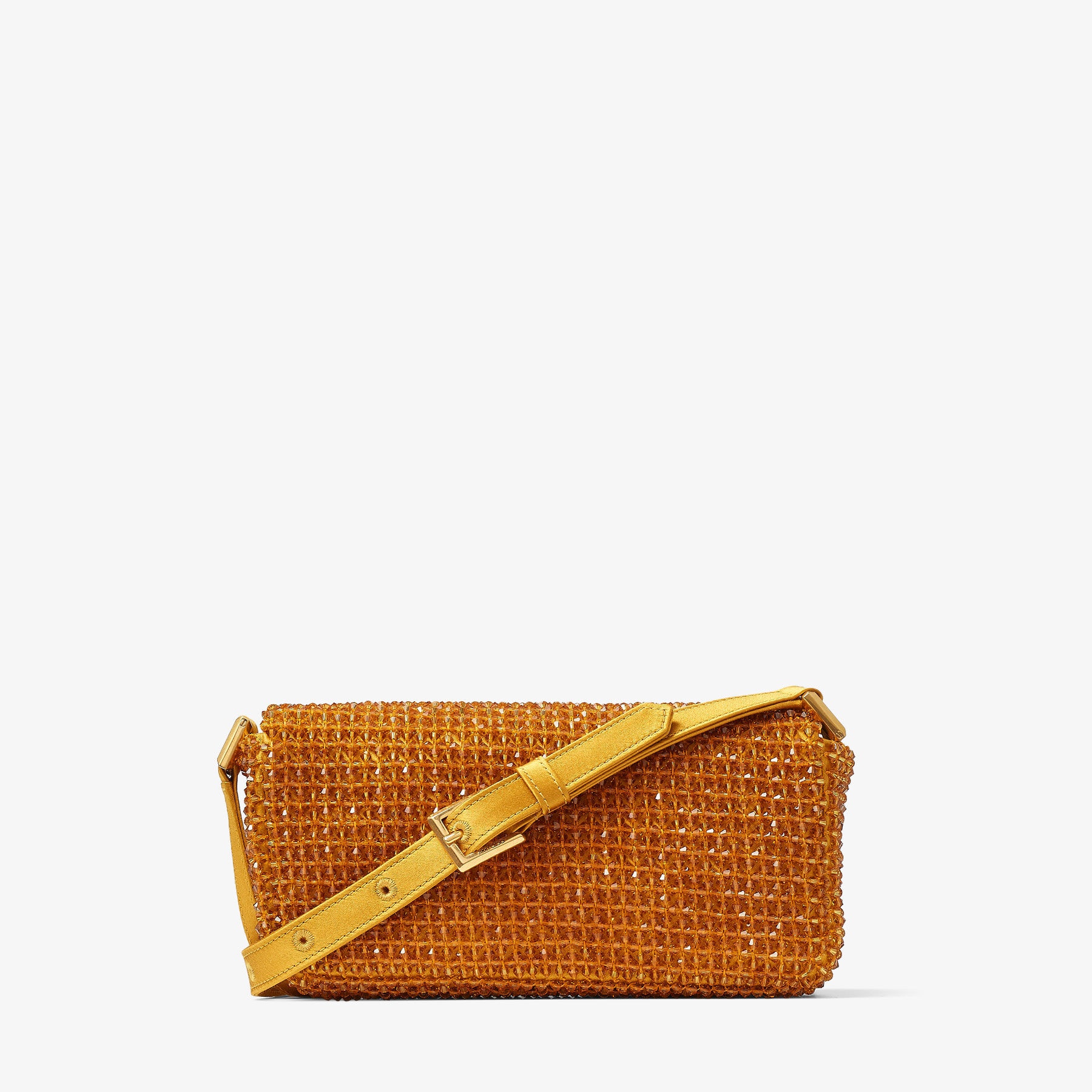 Varenne Mini Shoulder
Sunflower Satin Mini Shoulder Bag with Crystal Fringe - 7