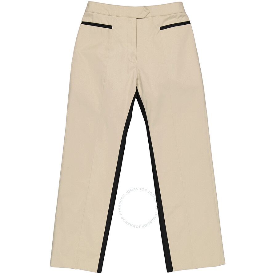 Palm Angels Ladies Beige Straight-leg Panelled Two-tone Trousers - 4