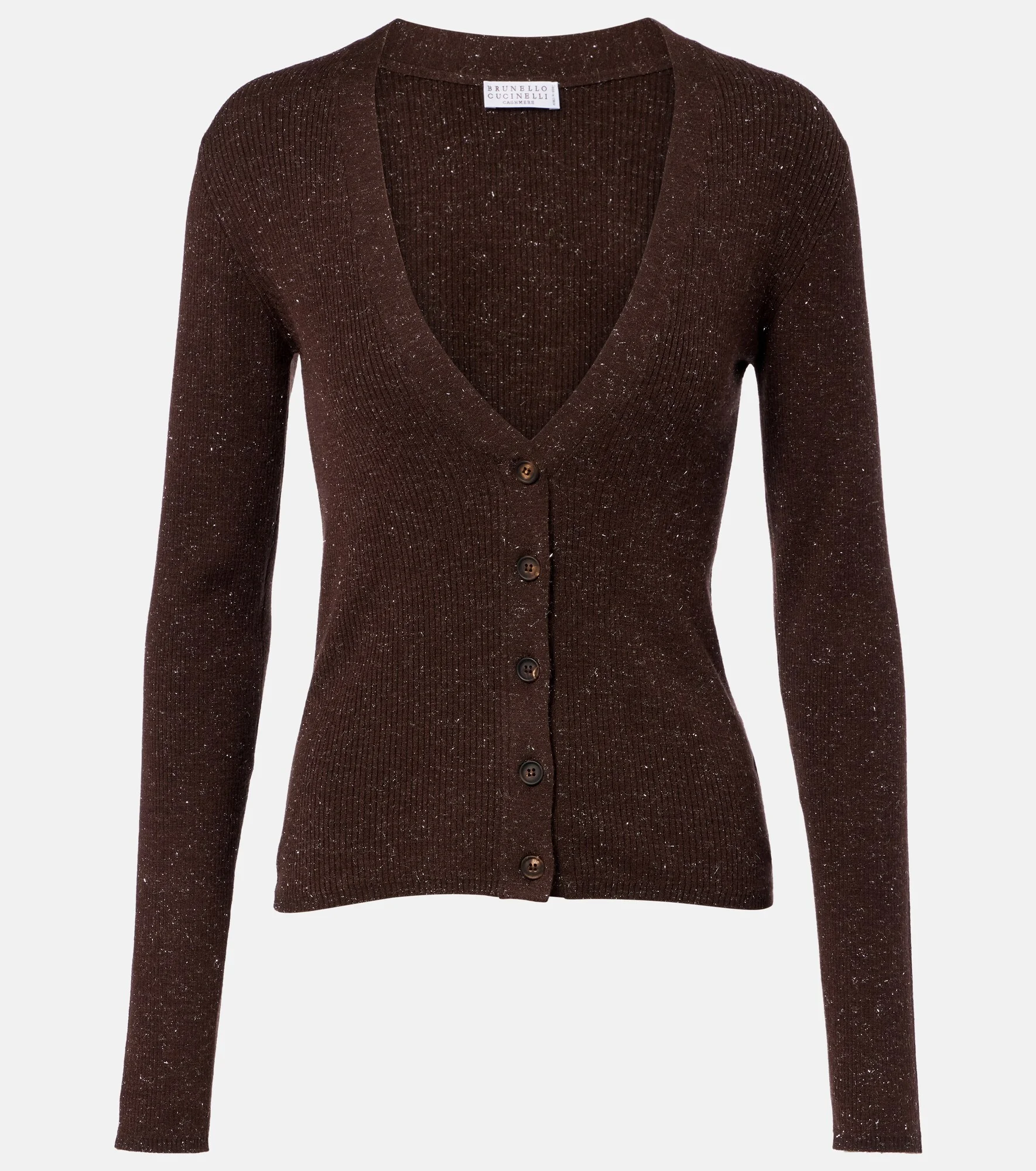 Ribbed-knit cashmere-blend cardigan - 1