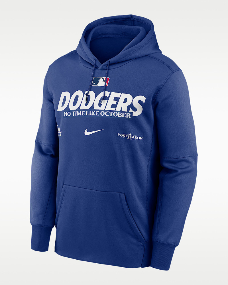 Los Angeles Dodgers 2026 Postseason Authentic Collection Men's Nike Therma-FIT MLB Pullover Hoodie 1