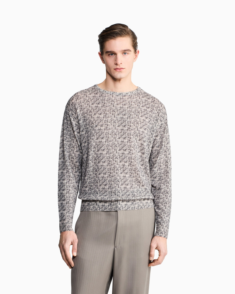GIORGIO ARMANI PRINTED CASHMERE CREW-NECK JUMPER outlook