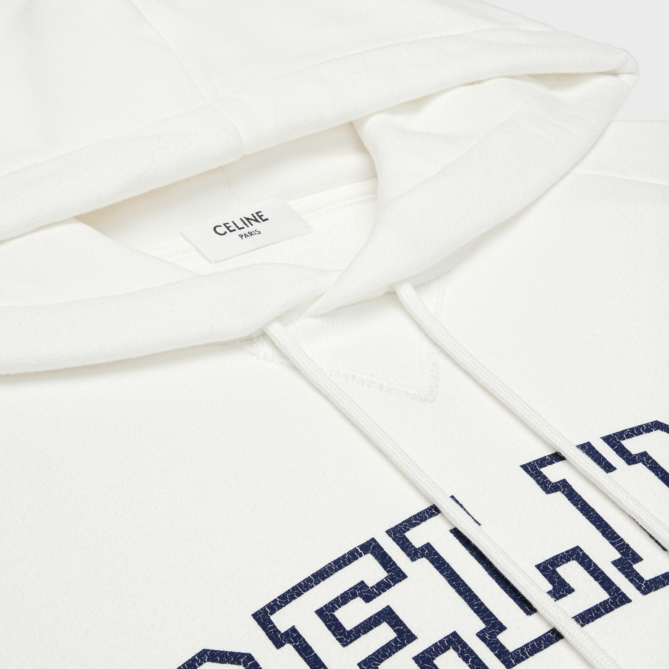 celine hoodie in fleece cotton - 3