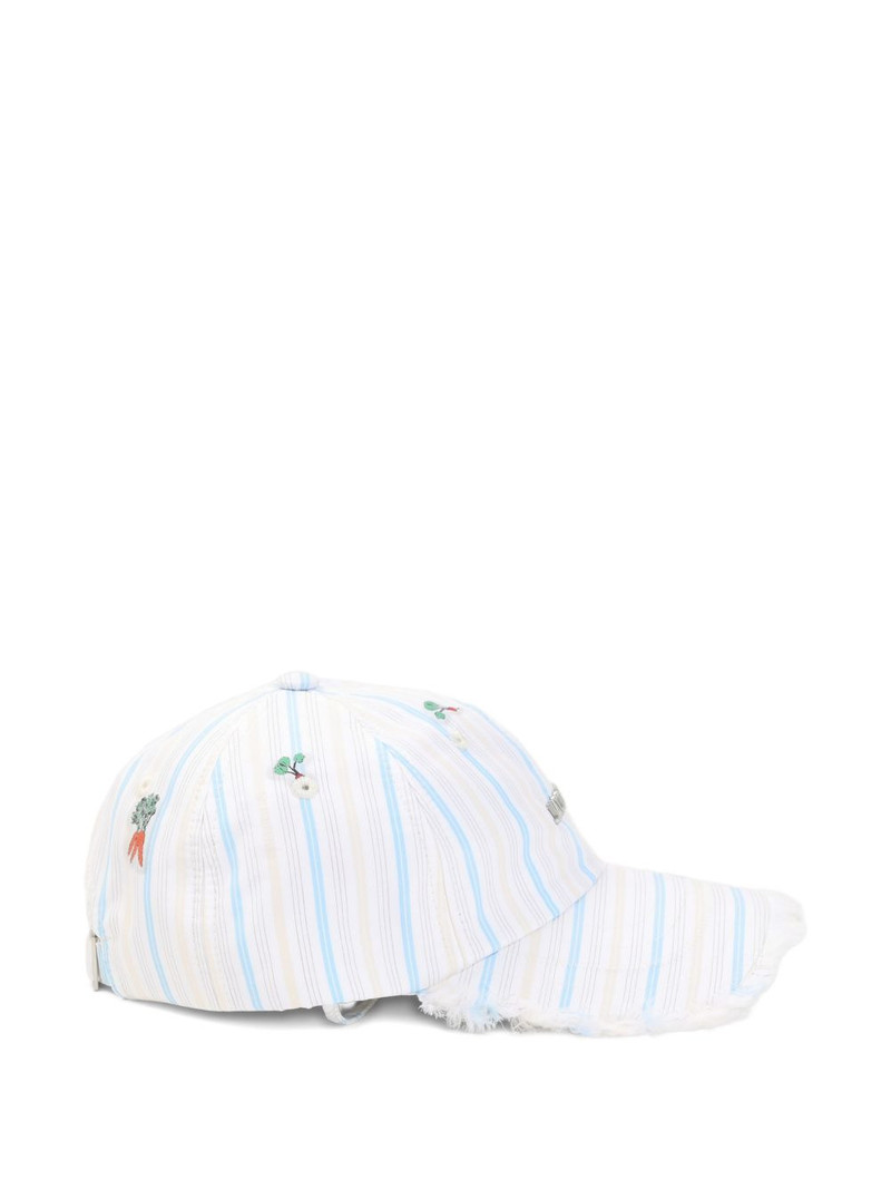 JACQUEMUS stripe embroidery baseball cap outlook