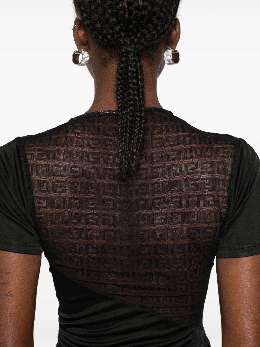 4G-lace draped top - 5