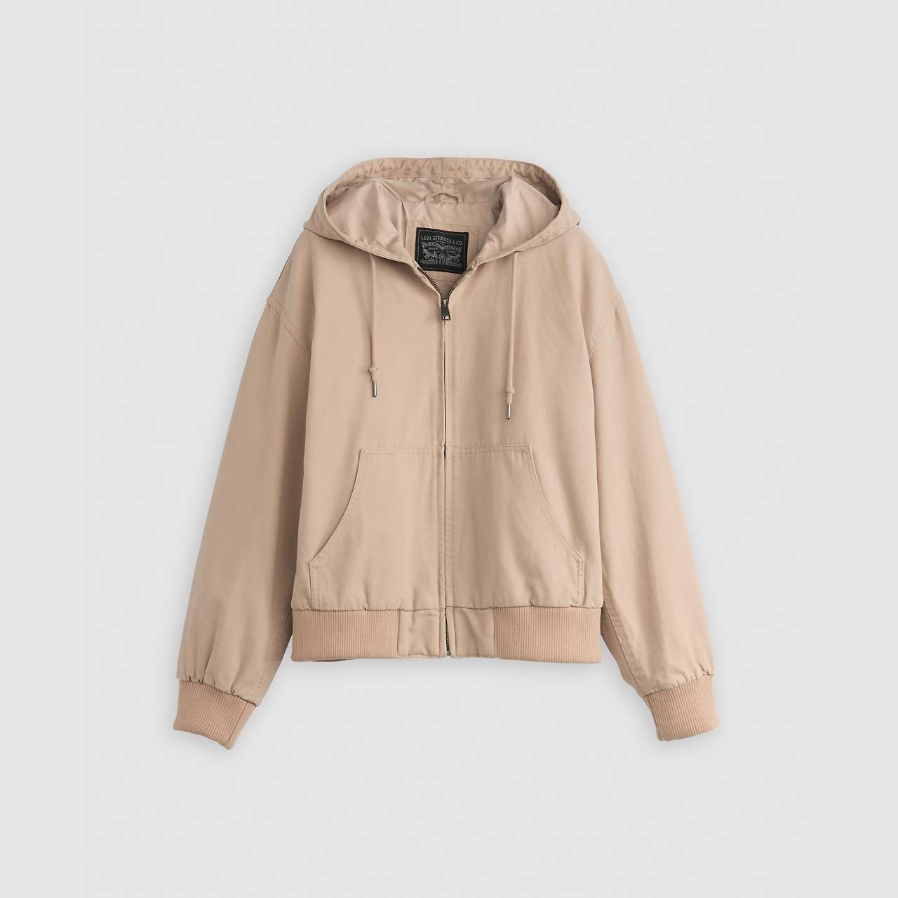 RELAXED HOODED BOMBER JACKET - 1