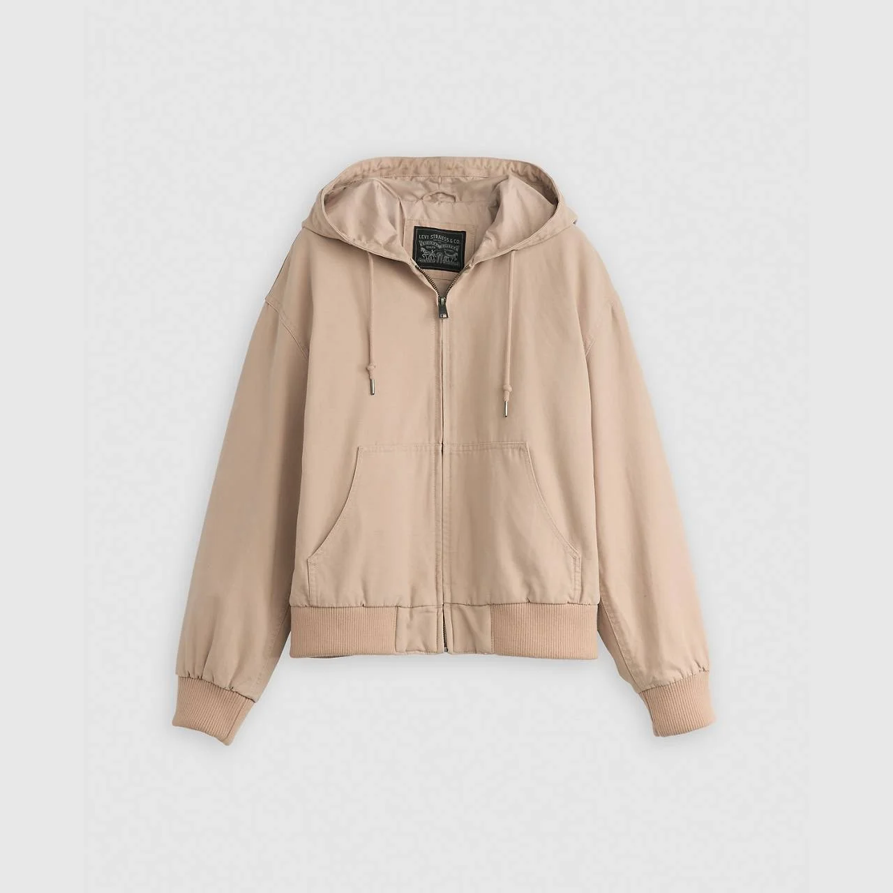 RELAXED HOODED BOMBER JACKET - 1