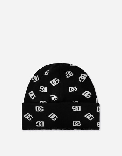 Dolce & Gabbana Jacquard knit hat with DG Monogram outlook