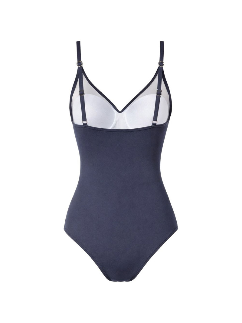 MICHAEL KORS logo V-neck swimsuit outlook