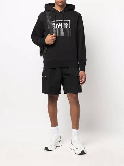VERSACE JEANS COUTURE logo-print cotton hoodie outlook