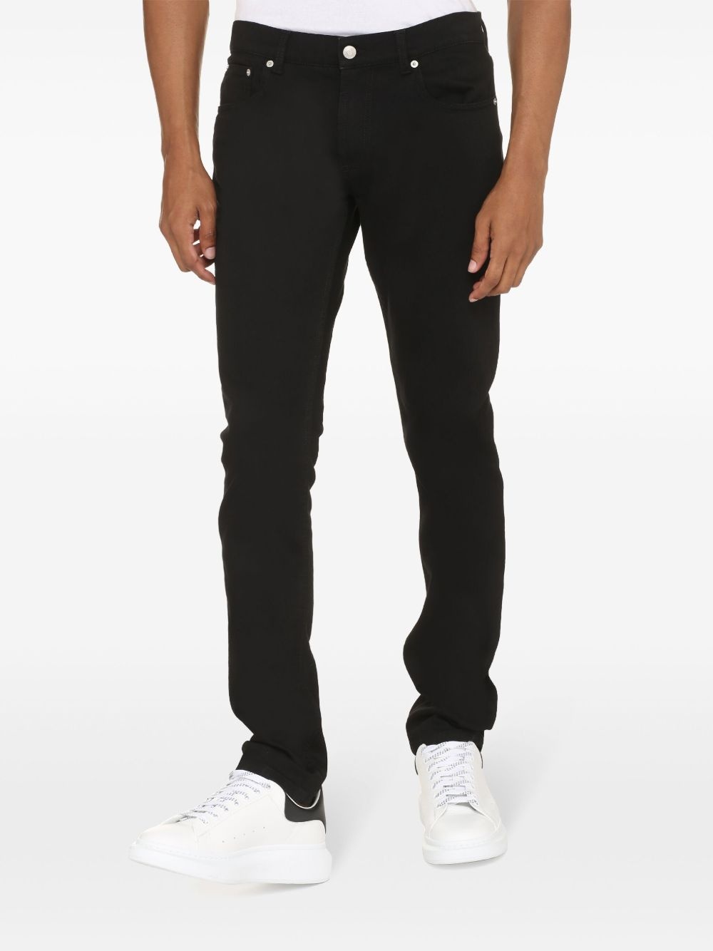 dark-wash slim-fit jeans - 2