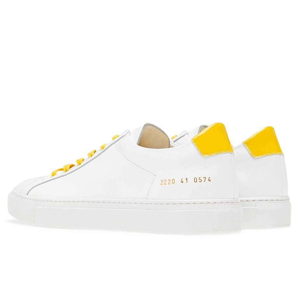 COMMON PROJECTS RETRO LOW GLOSSY - WHITE/YELLOW - 3
